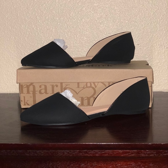 Pointed Toe Ballet Flats- Black - Picture 2 of 2